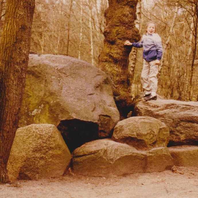 Fotografie der Düwelsteene, 1975. (vergrößerte Bildansicht wird geöffnet)