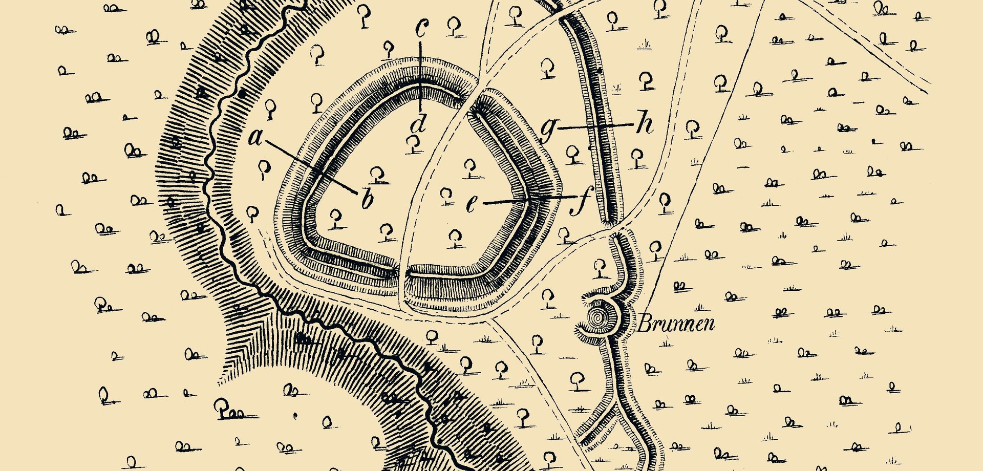 Aufmaß der Wallburg im Havixbrock von L. Hölzermann, o. M. (Lehmann 2011, Abb. 10).