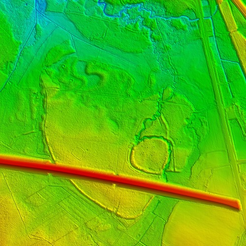 DGM der Burg bei Marl-Sinsen (GeoBasis NRW 2020).
