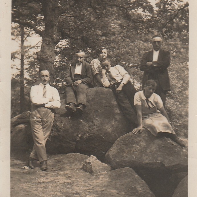 Fotografie der Düwelsteene, um 1970. (vergrößerte Bildansicht wird geöffnet)
