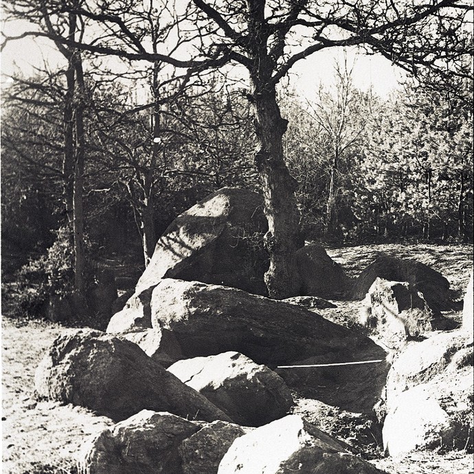 Fotografie der Düwelsteene, um 1930. (vergrößerte Bildansicht wird geöffnet)