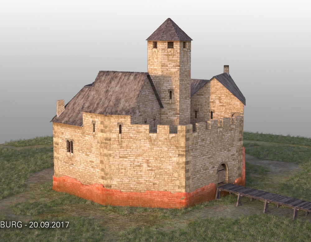 Rekonstruktionsvorschlag der Holsterburg (Grafik: ReunionMedia, Emden).