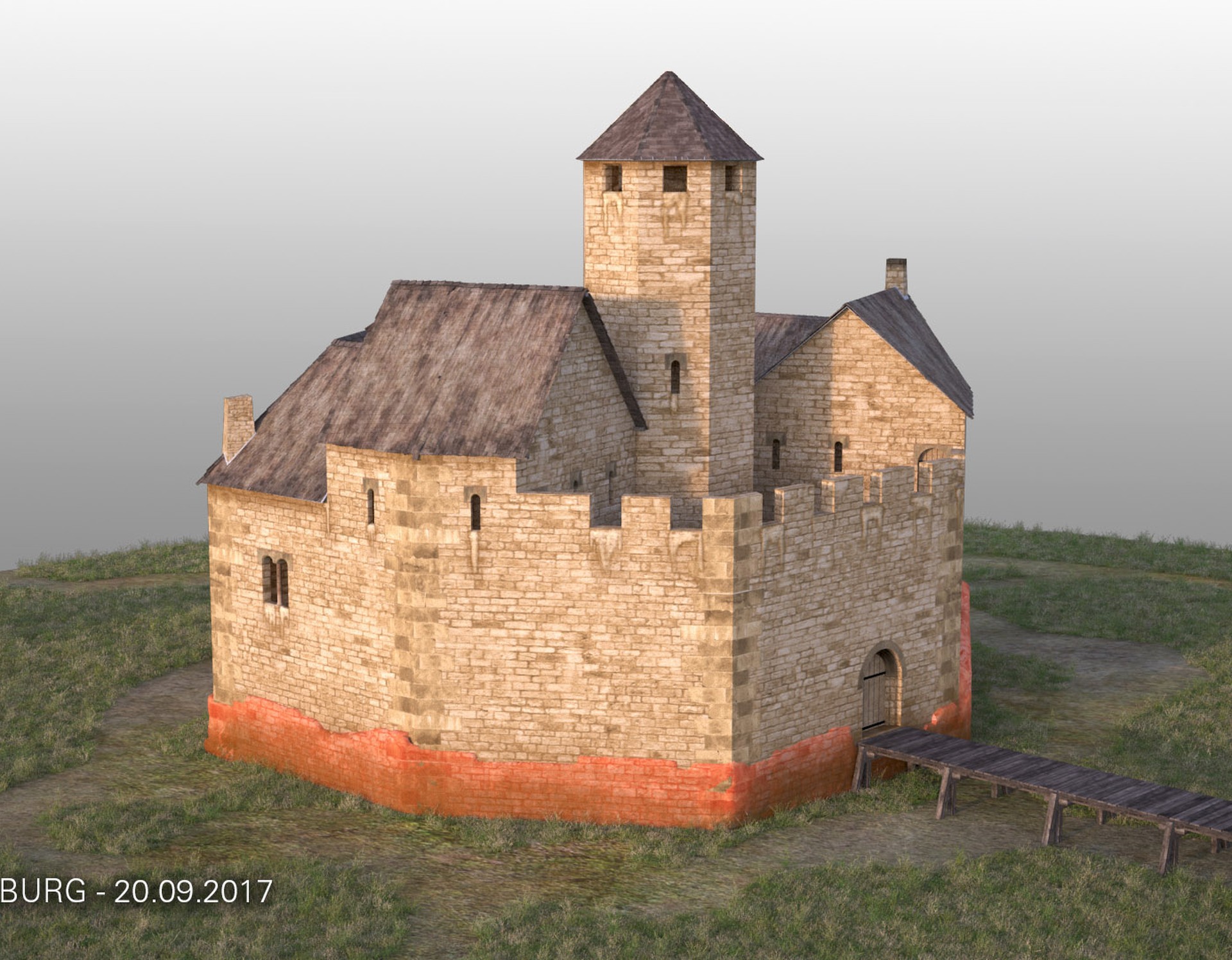 Rekonstruktionsvorschlag der Holsterburg (Grafik: ReunionMedia, Emden).