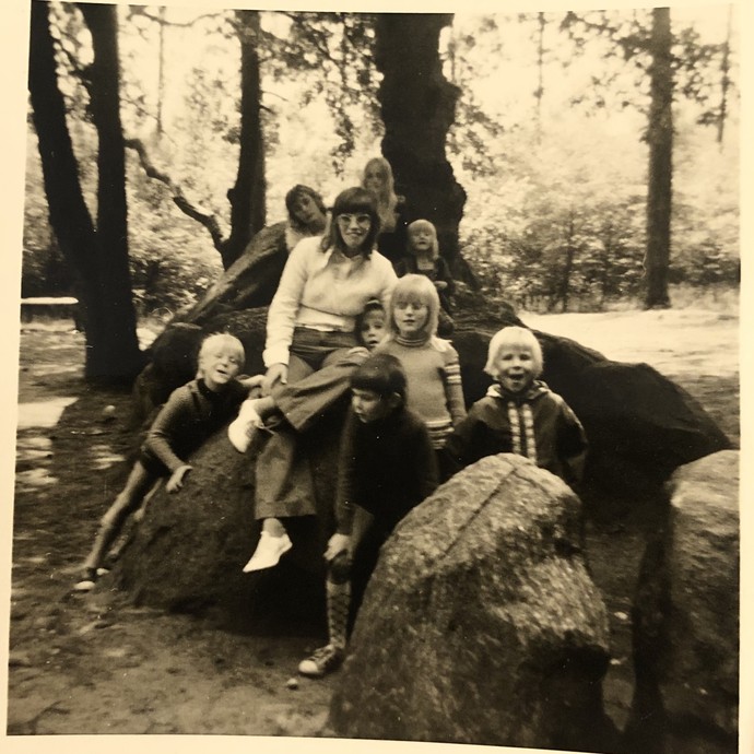 Fotografie der Düwelsteene, um 1970. (vergrößerte Bildansicht wird geöffnet)