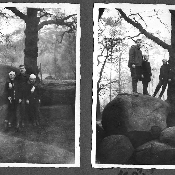 Fotografie der Düwelsteene, 1966. (vergrößerte Bildansicht wird geöffnet)