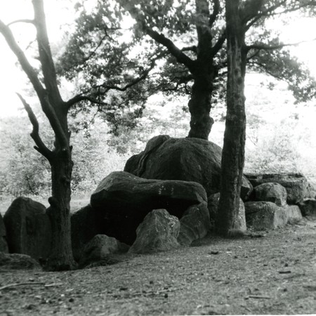 Fotografie der Düwelsteene, 1957 (Kreisarchiv Borken).