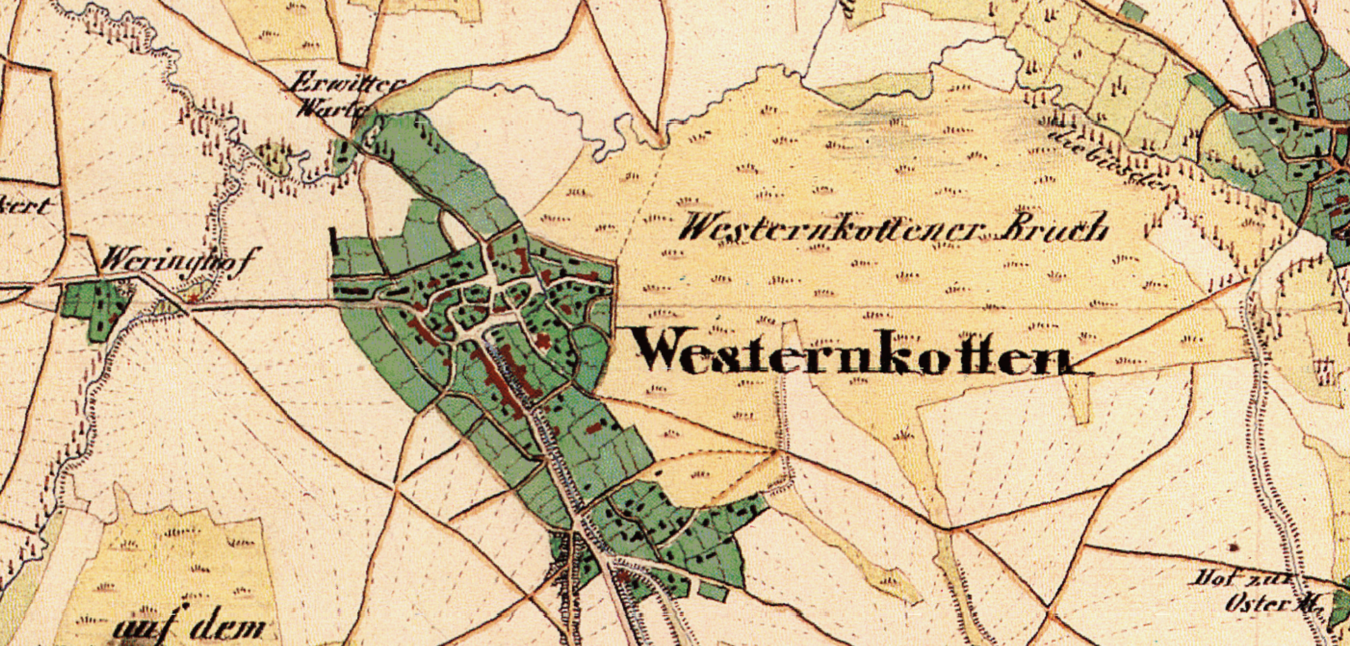 Preußische Uraufnahme Westernkotten