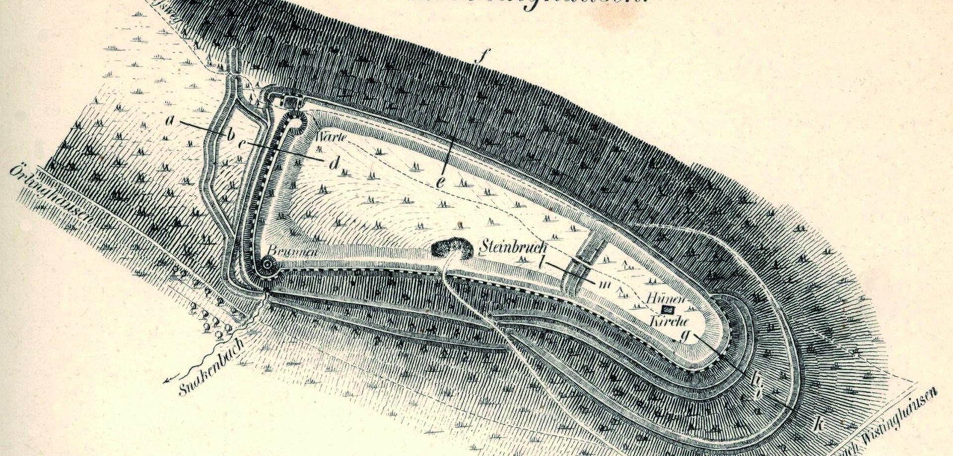 Erster Plan der Wallburg auf dem Tönsberg nach Hölzermann (Bérenger/Treude 2007, Abb. 3).