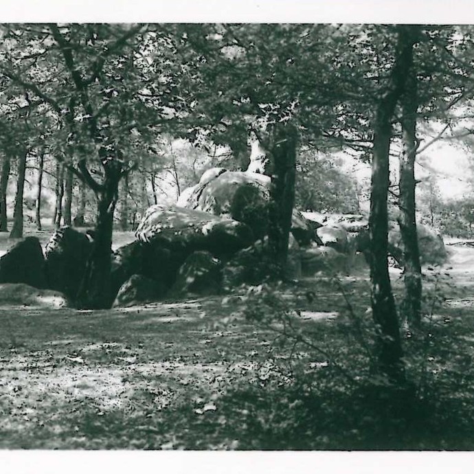Fotografie der Düwelsteene, nach 1932. (vergrößerte Bildansicht wird geöffnet)