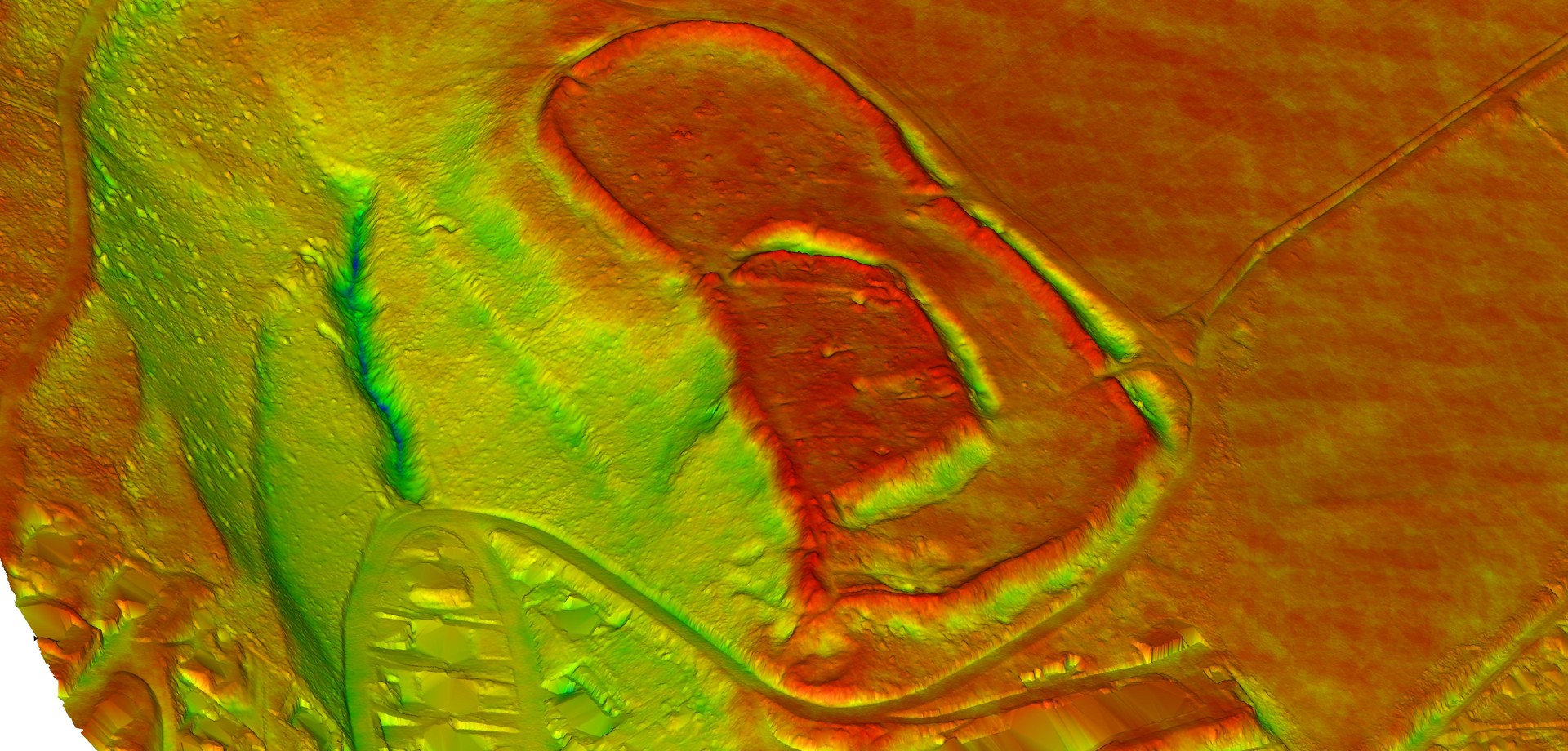 Sichtfeldanalyse der Hünenburg bei Meschede (Altertumskommission/Klinke).