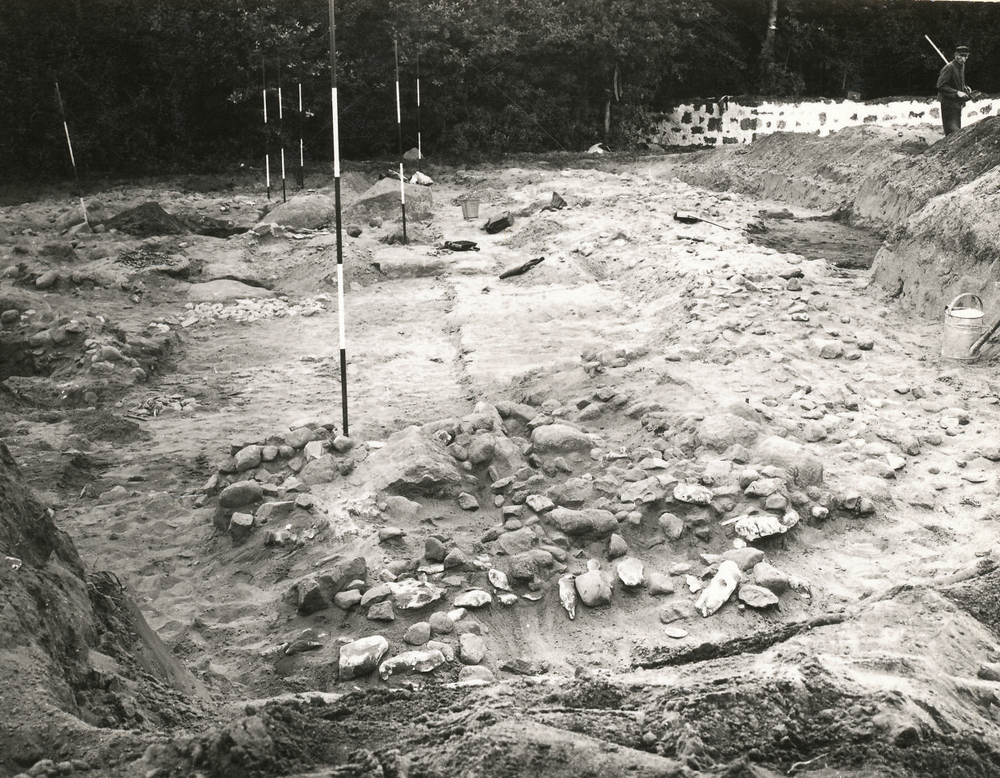 Das Grab Lengerich-Wechte II während der Grabung 1928 (Foto: Archiv LWL-Archäologie für Westfalen).