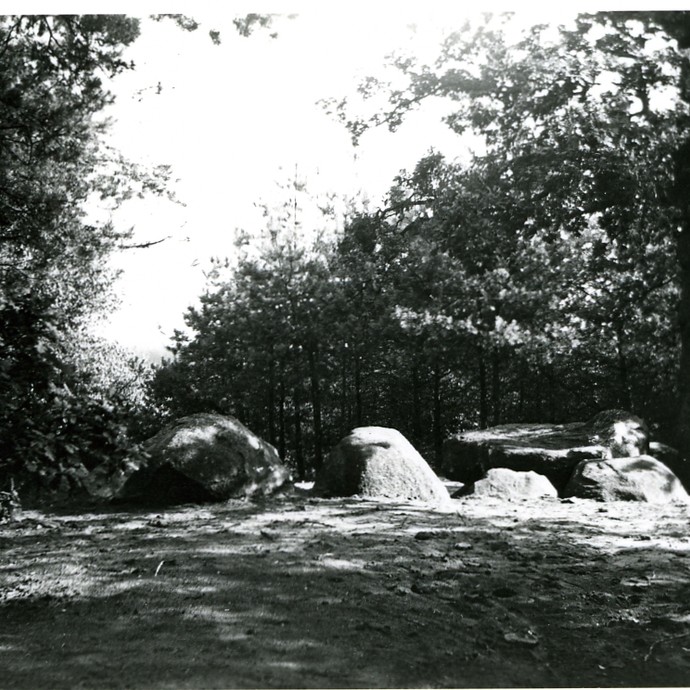 Fotografie der Düwelsteene, nach 1932. (vergrößerte Bildansicht wird geöffnet)