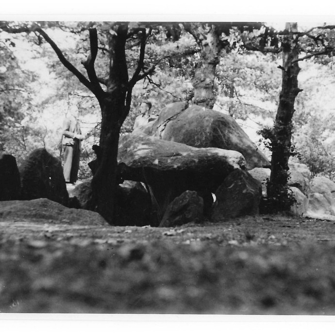 Fotografie der Düwelsteene, um 1970. (vergrößerte Bildansicht wird geöffnet)