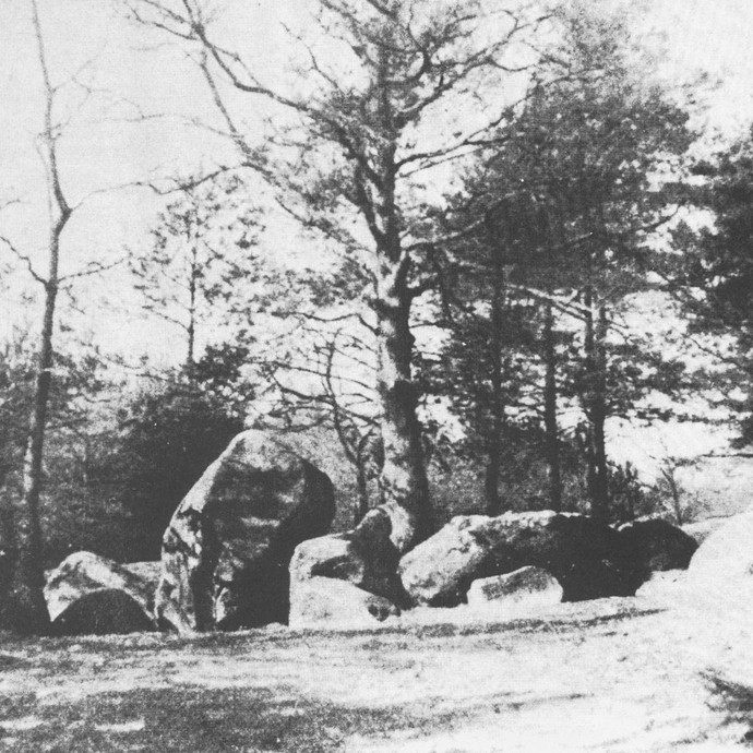 Fotografie der Düwelsteene, um 1920. (vergrößerte Bildansicht wird geöffnet)