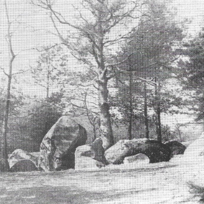 Fotografie der Düwelsteene, vor 1932. (vergrößerte Bildansicht wird geöffnet)