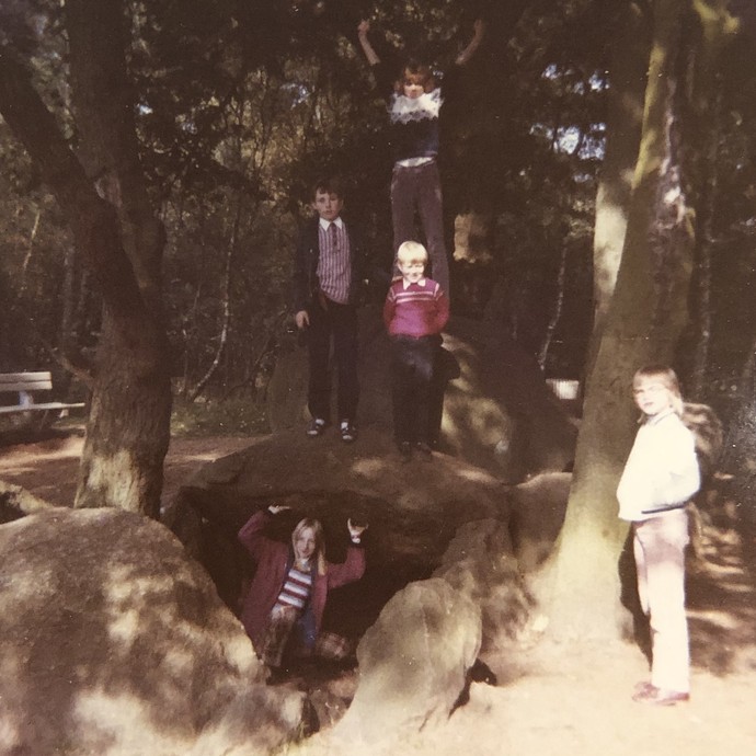 Fotografie der Düwelsteene, um 1970. (vergrößerte Bildansicht wird geöffnet)