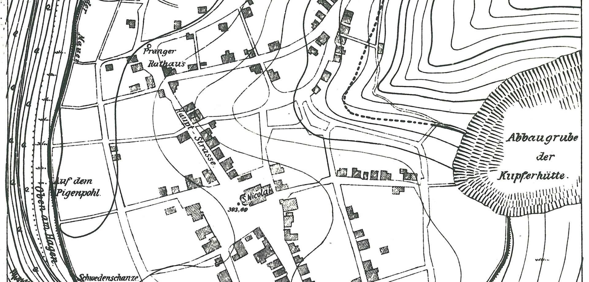 Plan der Eresburg von 1900 (v. Oppermann/Schuchhardt, Atlas vorgeschichtlicher Befestigungen in Niedersachsen 1888-1916 (Hannover 1916).)