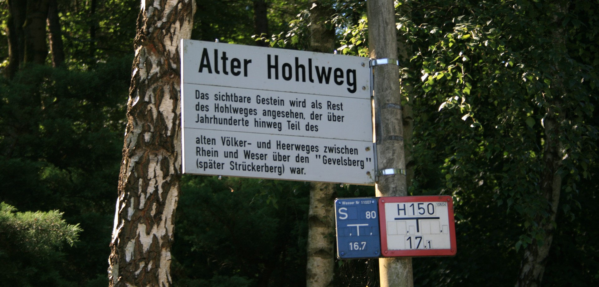 Straßenschild "Alter Hohlweg" in Gevelsberg (Foto: Altertumskommission).