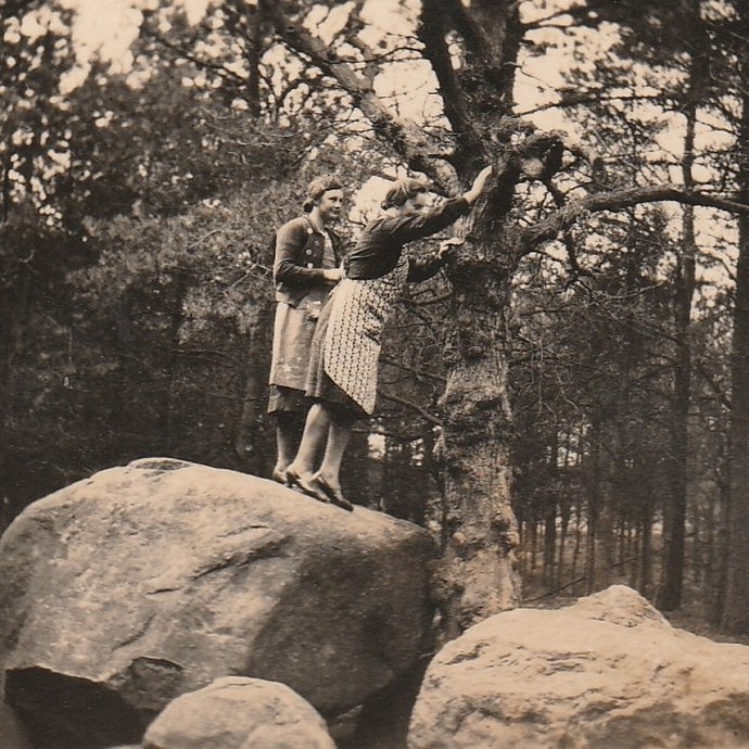 Fotografie der Düwelsteene, 1935. (vergrößerte Bildansicht wird geöffnet)