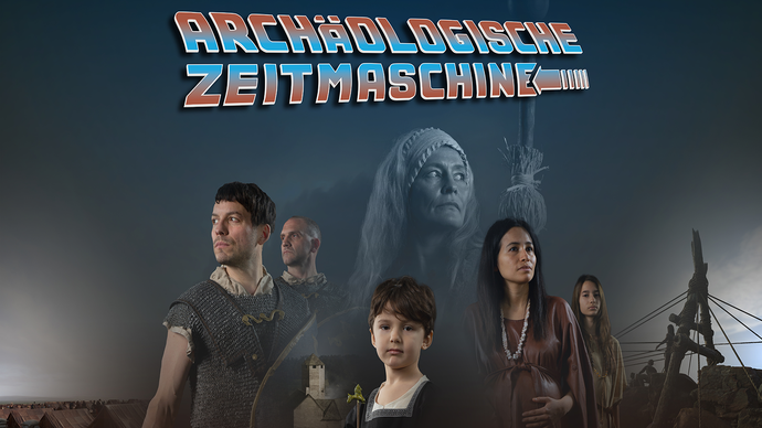 Das Plakat der Archäologischen Zeitmaschine.