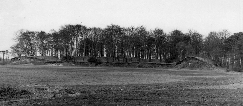 Blick auf das heute größtenteils verschwundene Kernwerk der Bumannsburg, 1949 (LWL-Archäologie für Westfalen/Stieren).