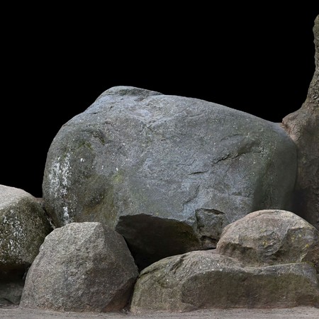 3D-Modell der Düwelsteene in ihrer heutigen Gestalt (Altertumskommission/Klinke).