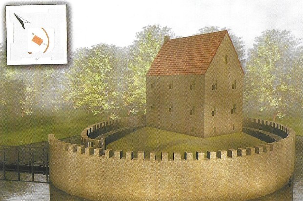 Rekonstruktion der ersten Steinburg (WMfA, H.-W. Peine/maßwerke GbR).