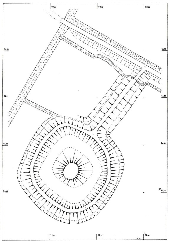 Plan der Barenborg im Maßstab 1:1500 (Altertumskommission für Westfalen/Archiv).
