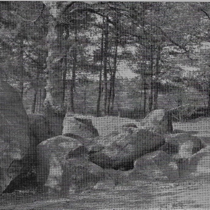 Fotografie der Düwelsteene, vor 1932. (vergrößerte Bildansicht wird geöffnet)