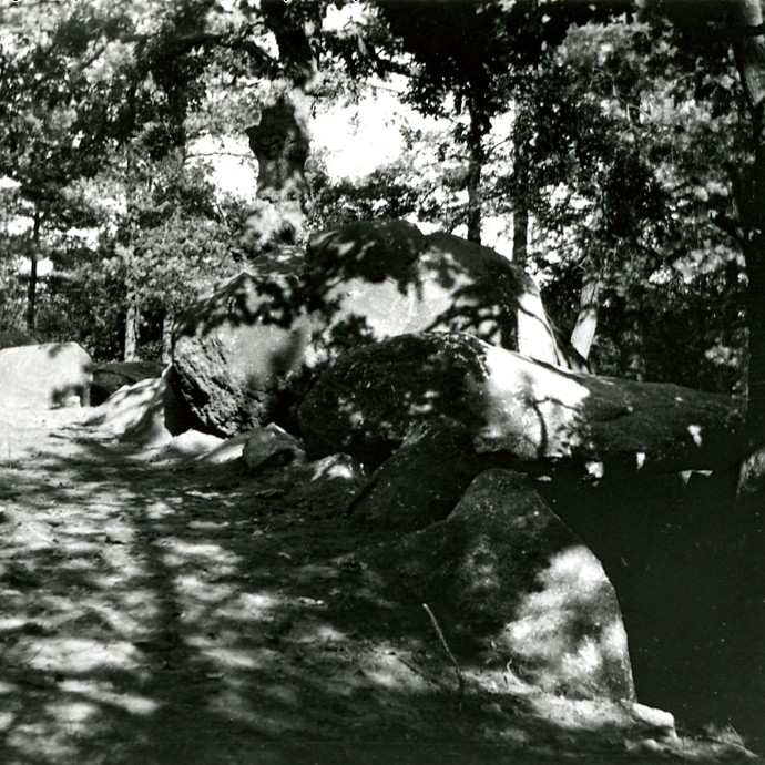 Fotografie der Düwelsteene, vor 1932. (vergrößerte Bildansicht wird geöffnet)
