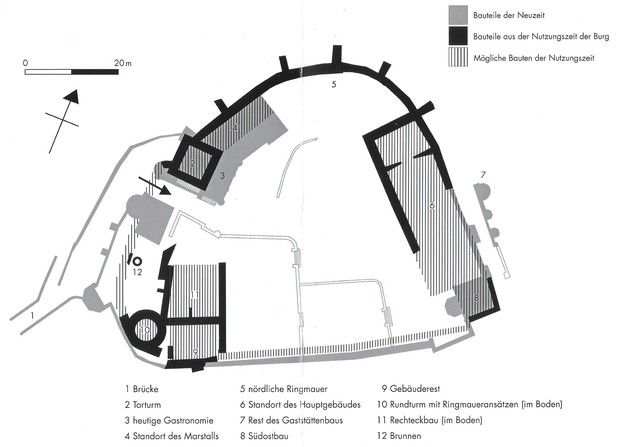 Plan der Burg Blankenstein (St. Leenen, Essen).