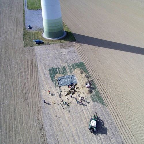 Drohnenaufnahme von der Grabung 2018 (Foto: W. Czeschick).
