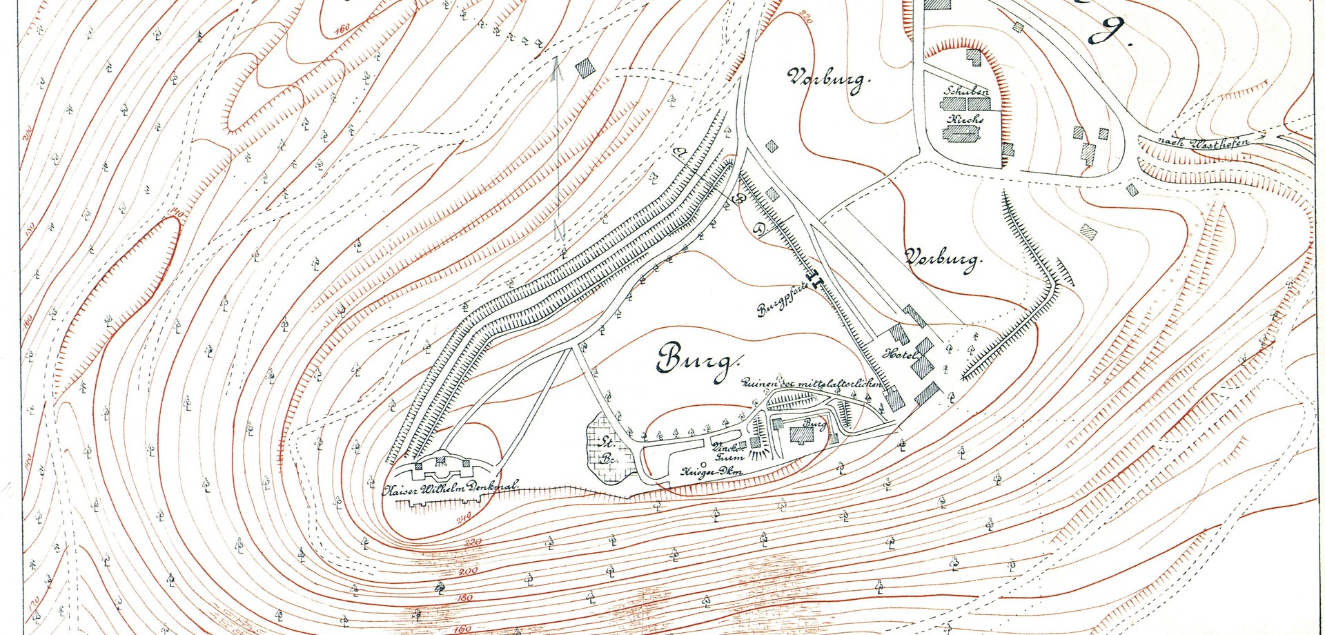 Plan der Hohensyburg von 1900 (Altertumskommission für Westfalen/Archiv).