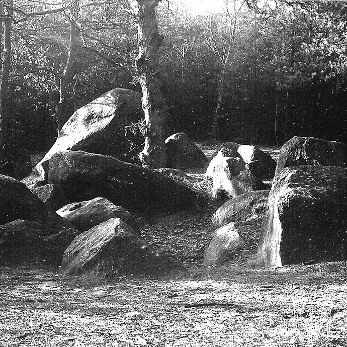 Fotografie der Düwelsteene, vor 1932. (vergrößerte Bildansicht wird geöffnet)