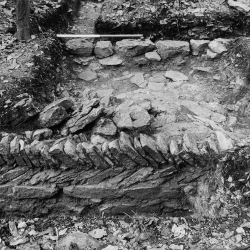 Fundament des Wohnturms innerhalb der Oldenburg (Altertumskommission/Stieren).